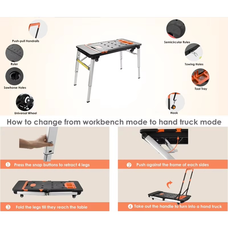 7-in-1 Multifunctional Folding - đánh giá và giá Workbench Portable Fold