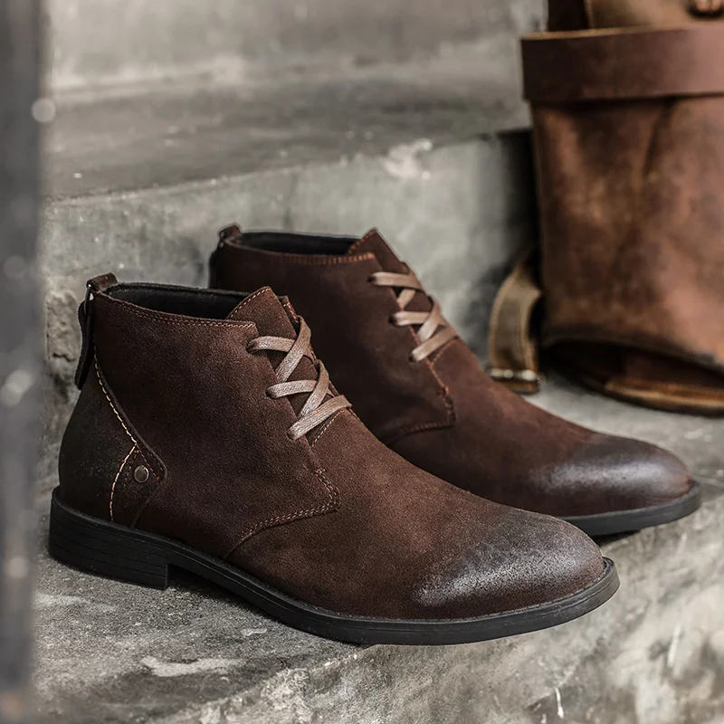 New Cow Suede Ankle Boots Hand - đánh giá và giá Tools Work