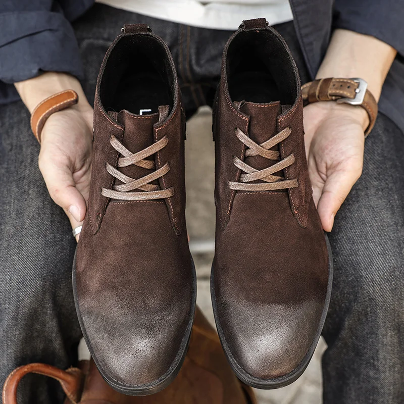 New Cow Suede Ankle Boots Hand - đánh giá và giá Tools Work