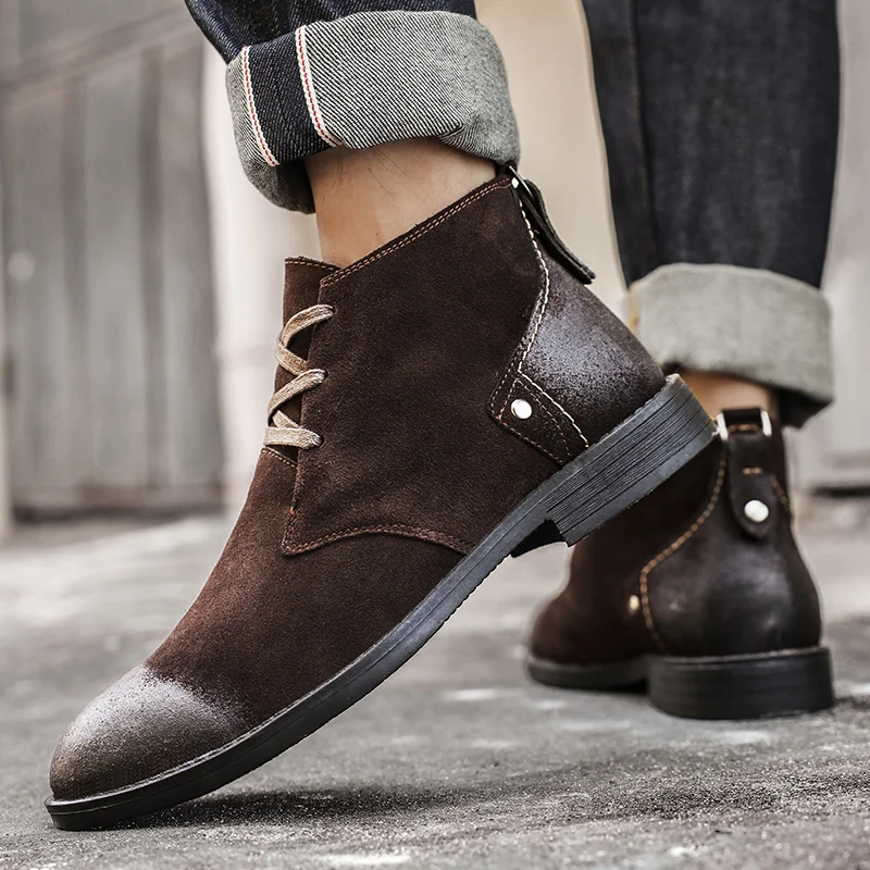 New Cow Suede Ankle Boots Hand - đánh giá và giá Tools Work
