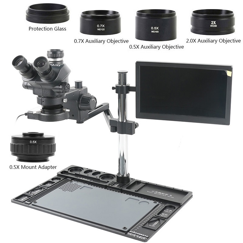 3.5x-100x Zoom Confocal Trinoc - đánh giá và giá Workbench Portable Fold