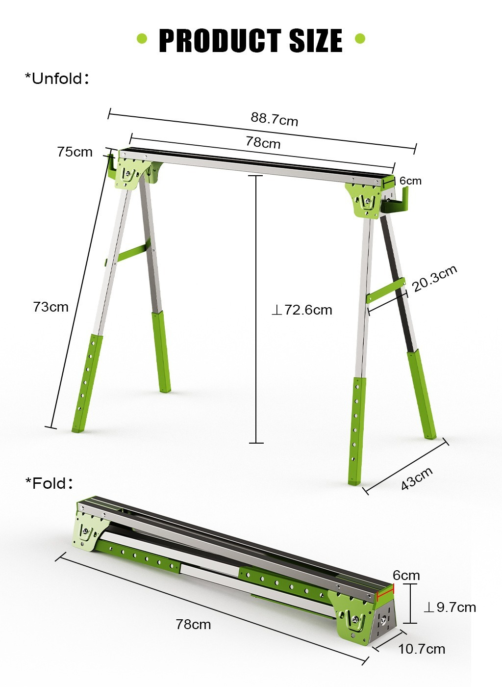 Metal sawhorse/saw stand, heav - đánh giá và giá Workbench Portable Fold