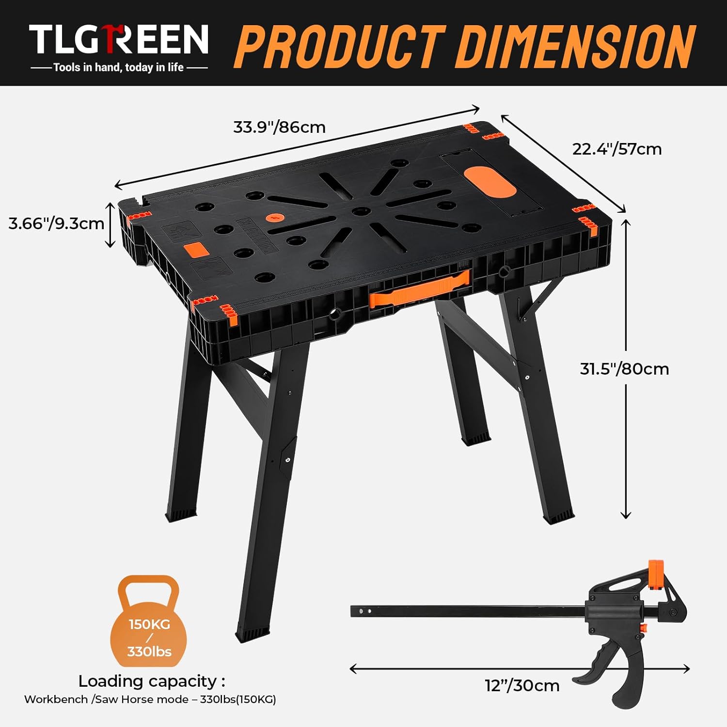 Folding Work Bench with Clamps - đánh giá và giá Workbench Portable Fold