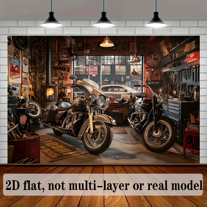 Motorcycle Garage Tapestry Cla - đánh giá và giá Tools For Motorcycle Workshop