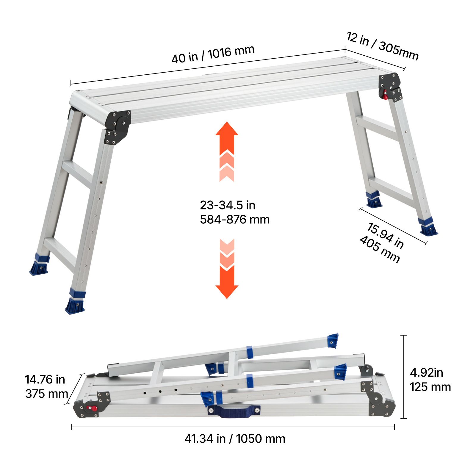 Folding Work Platform, Adjusta - đánh giá và giá Workbench Portable Fold
